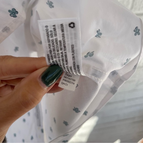 NEW Goodfellow Mens Short sleeve Button Down Floral Print White XXL NWT - Picture 6 of 9